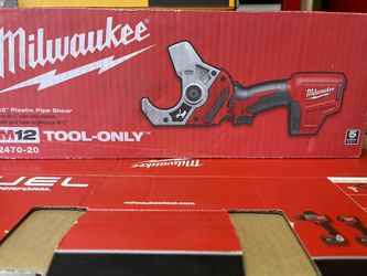 MILWAUKEE M12 PLASTIC  PIPE  SHEAR # 2470-20 ((( Tool Only ))) Read Below 