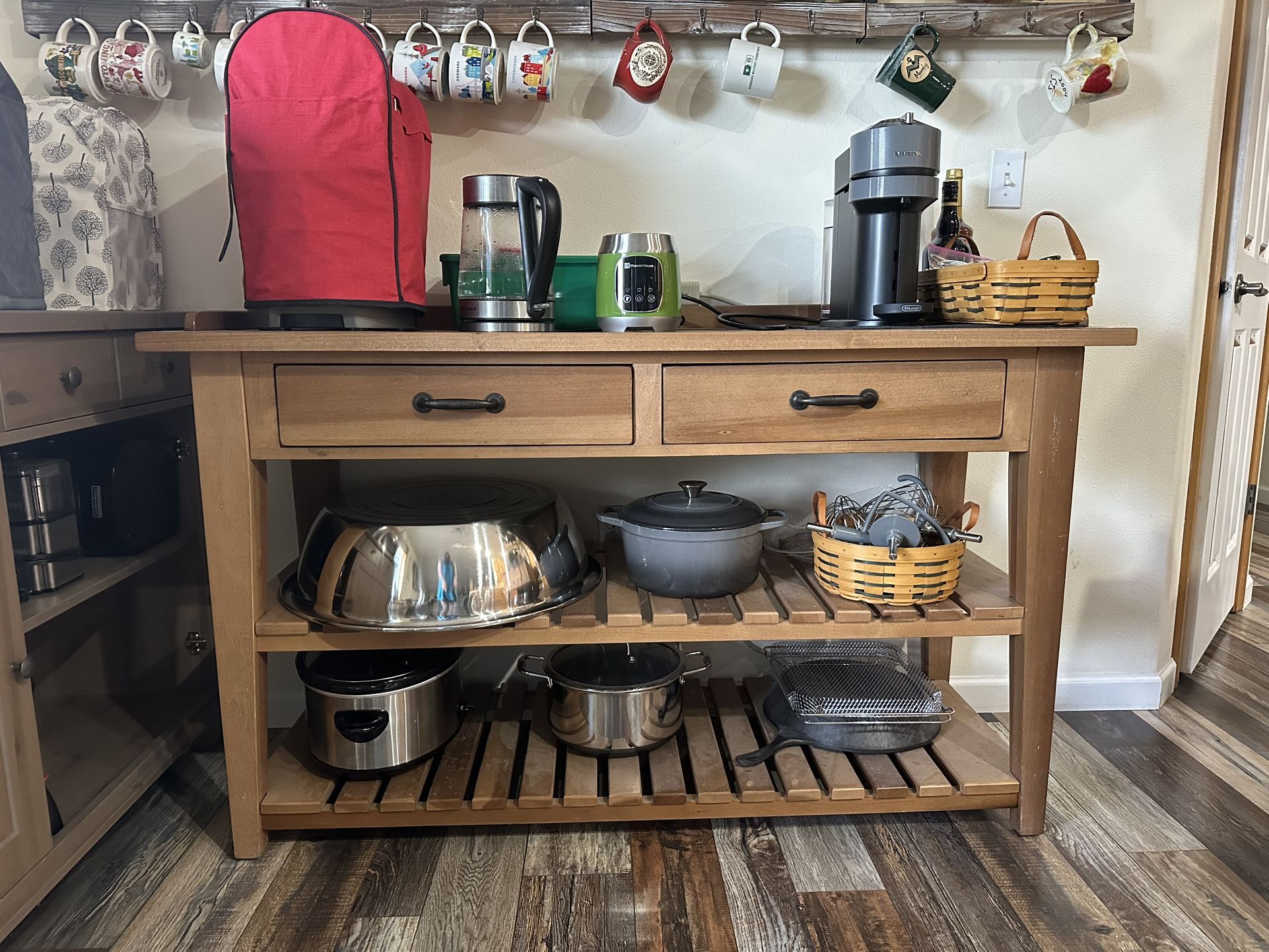 Kitchen Work Table / Laundry Folding Table / Coffee Bar