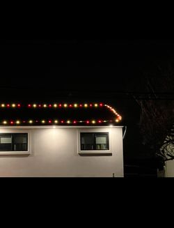 Roofline Decoration, Christmas Lights, All White Or Red And White