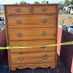 Solid Wood Dresser, Six Drawer