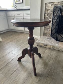 Round Wood Side Table