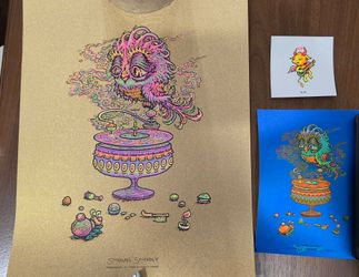 Marq Spusta "Spinning Soundly" Dirty Gold (12/20) + Metallic Blue Mini & Sticker