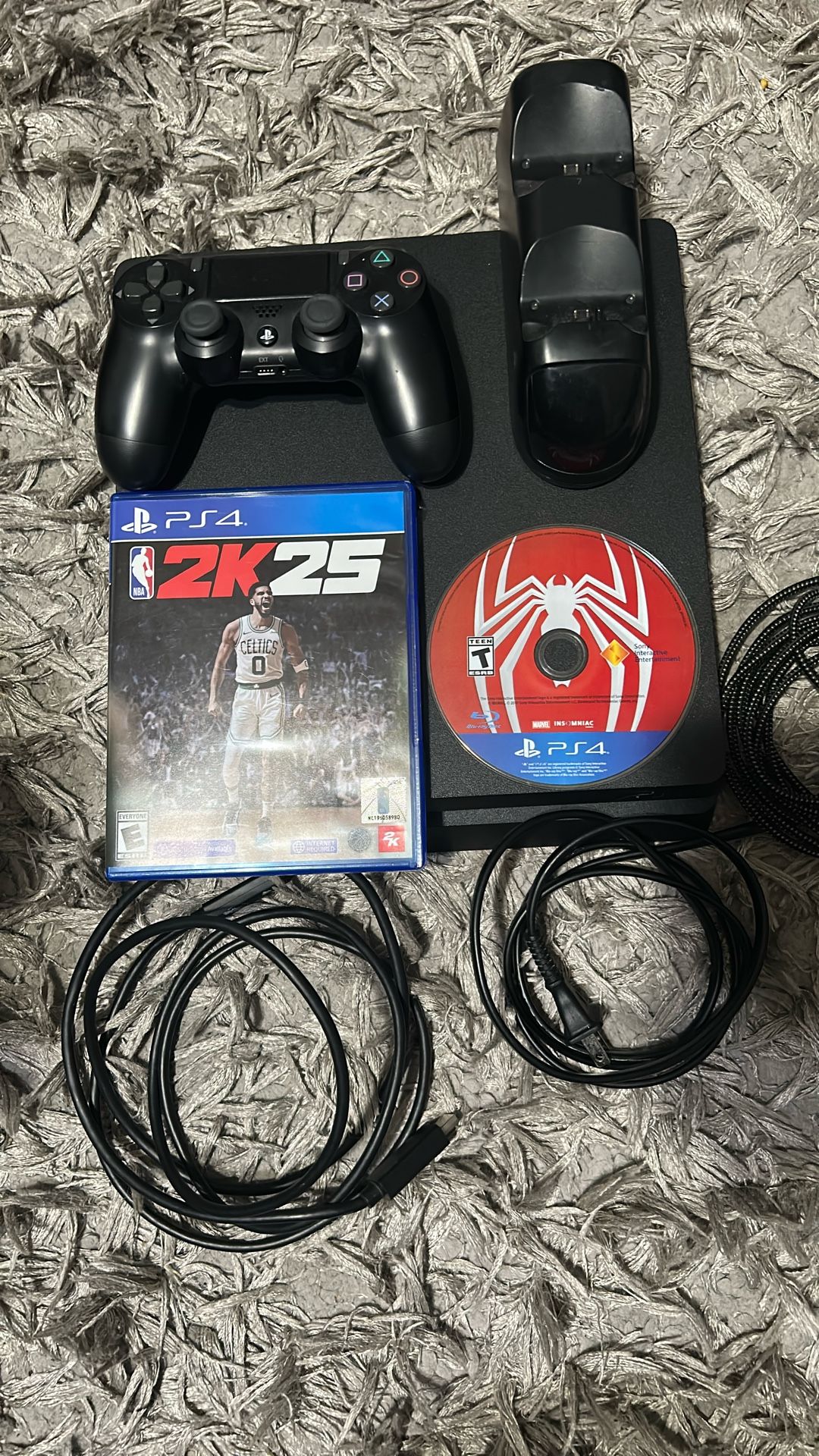 Ps4 With 2k25, Spider-Man, Controller