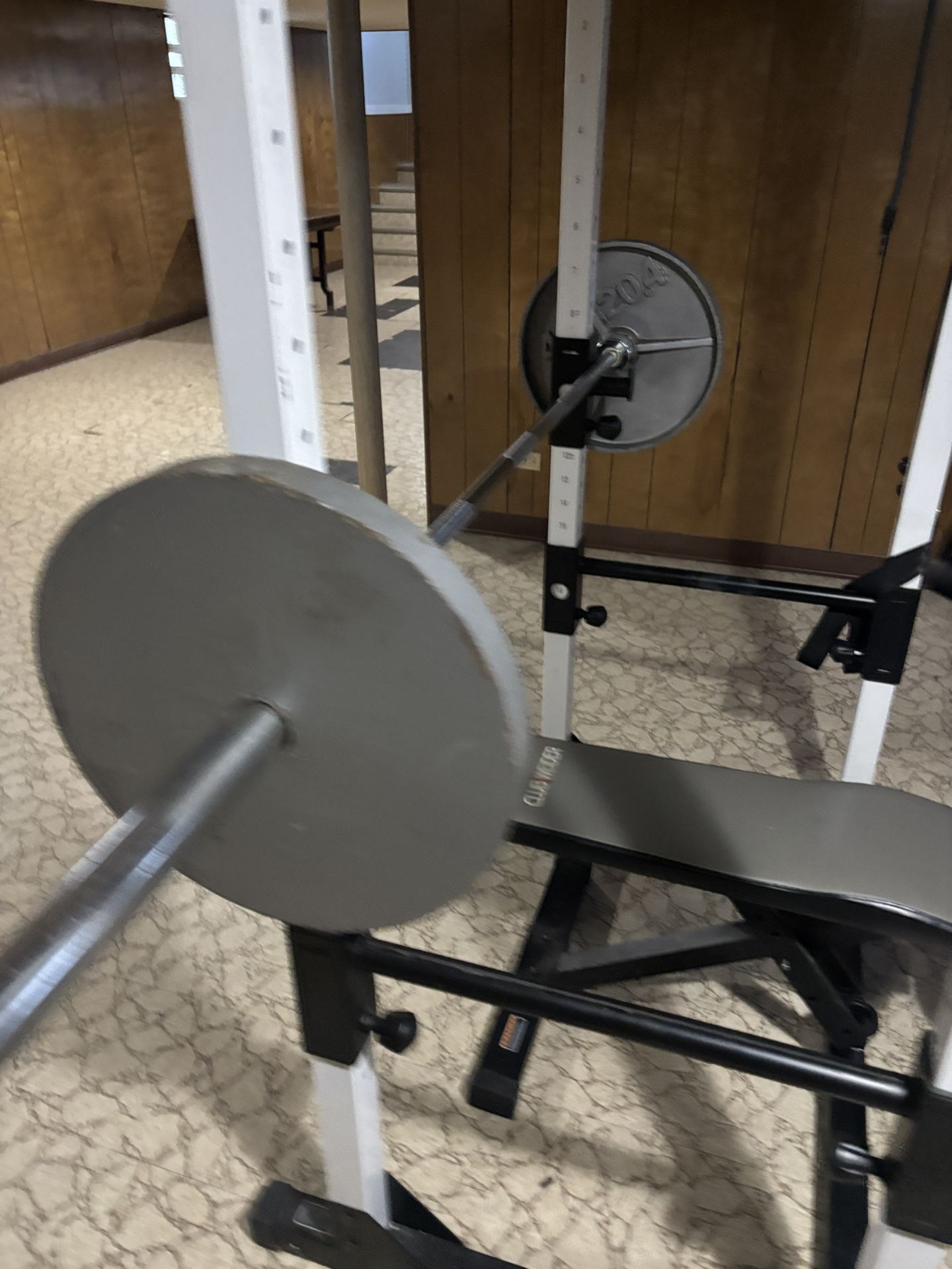 Squat Rack Weight Bench Pull Up Bar Pull Down Cables