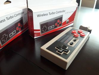 Wireless Video Game Controller Turbo For Retro Nintendo NES, Snes Game Console! Brand New! Play Mario Bros Perfect For Mounted Tv! $14!