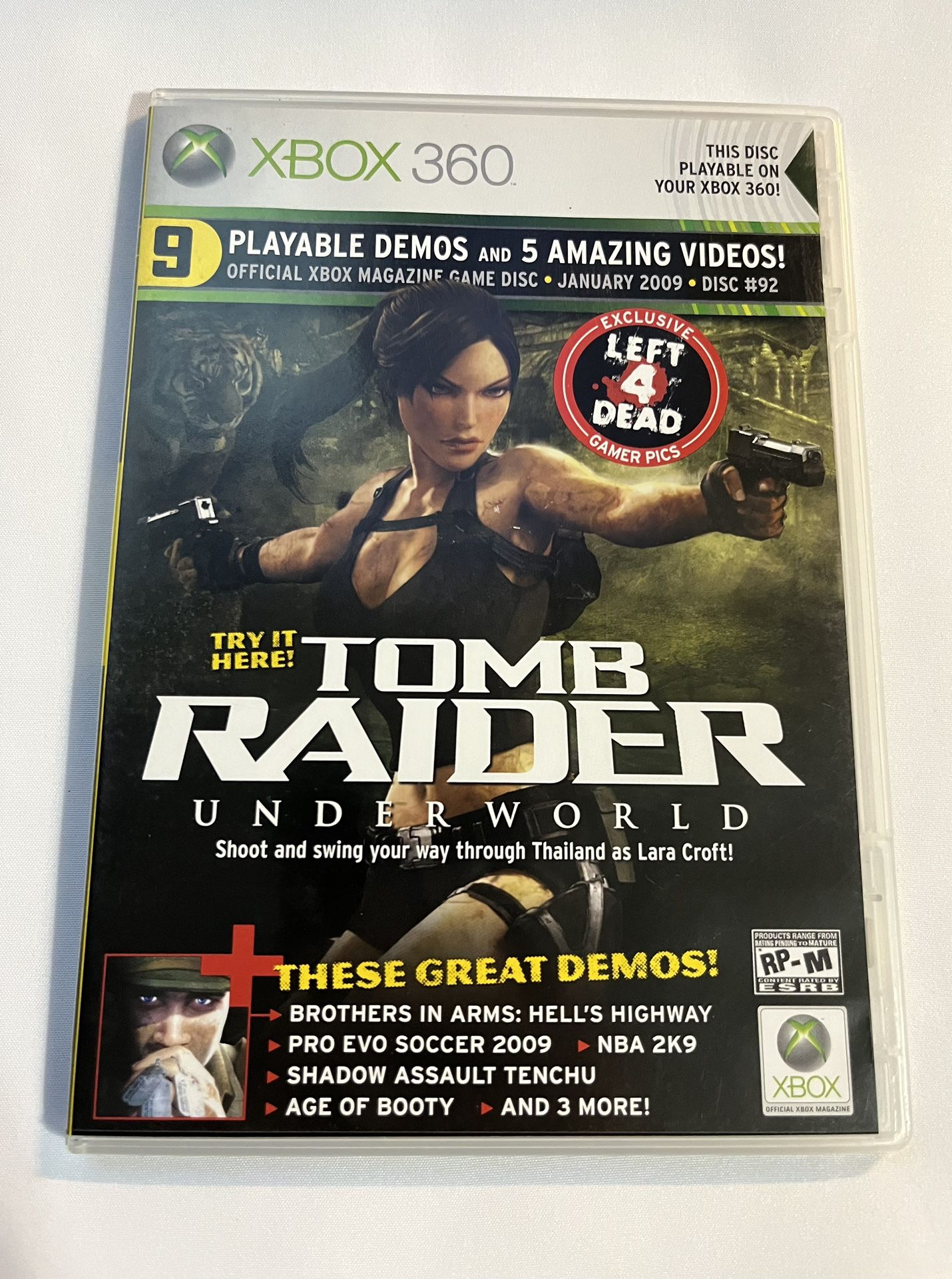 XBOX 360 Official Magazine Game Demo Disc # 92 January 2009 Tested