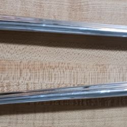 2 USED 1967 CORVETTE STINGRAY OUTER HORIZONTAL STAINLESS MOULDING, NEEDS WORK SELLING NEW $192-$275