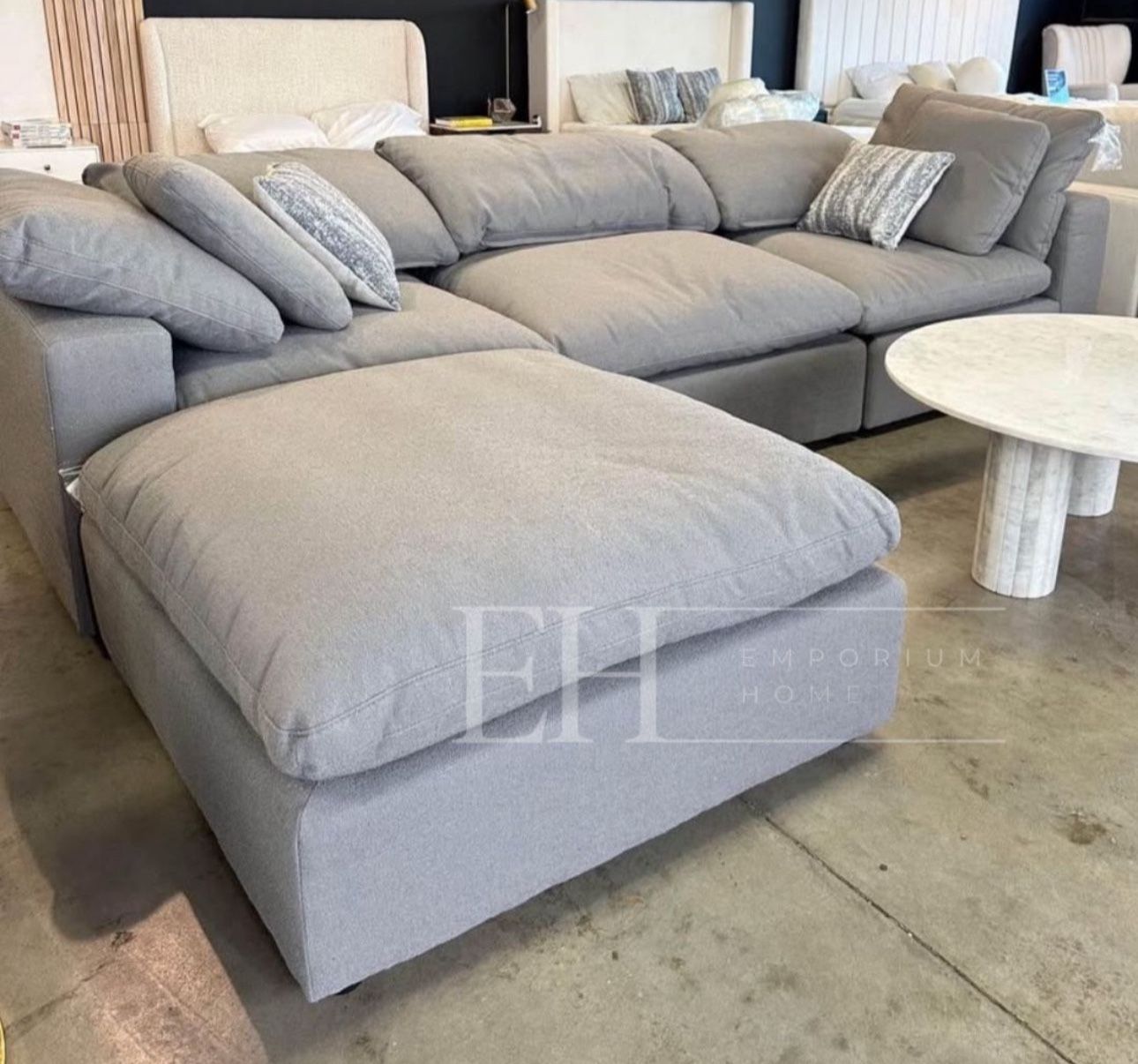 Grey Cloud 4 Piece Soft Sectional