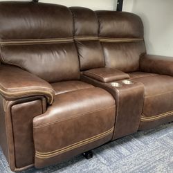 Premium Leather Powered Recliner Sofa Set