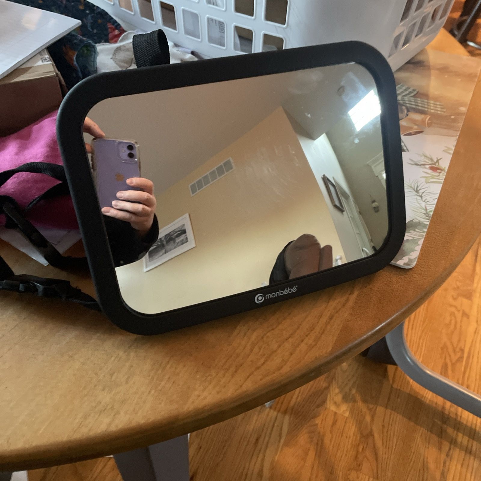 Monbebe Pivoting Baby Mirror For Car - Black