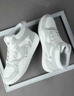 Men's High-top Casual Sports Shoes, Comfortable, Breathable, Versatile, Fashionable, For Summer