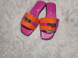 Colorful Summer Slide Sandals Size 9 New