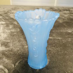 Vintage Blue Glass Vase