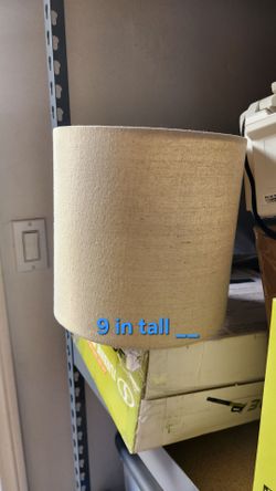 9" Lamp Shades (2) Beige Neutral Fabric