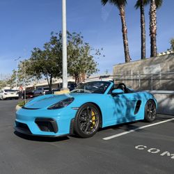 2020 CPO Porsche 718 Spyder 6mt Miami Blue 143k Msrp