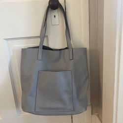 Grey Leather Bag