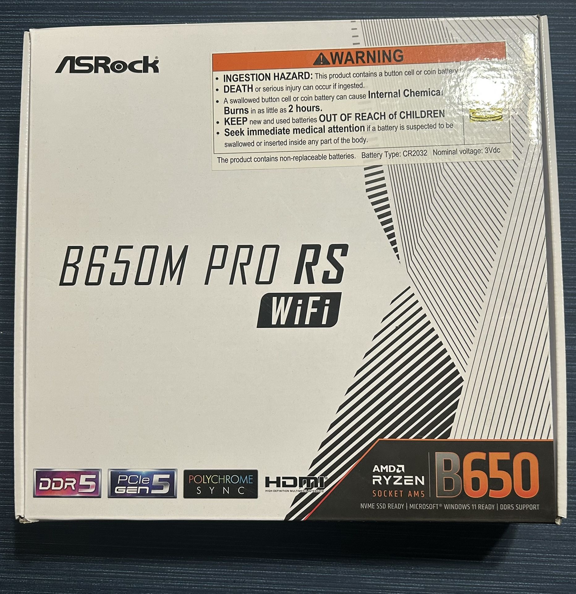 Asrock B650m Pro Rs + 7600x CPU 