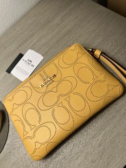 Leather Coach Wristlet