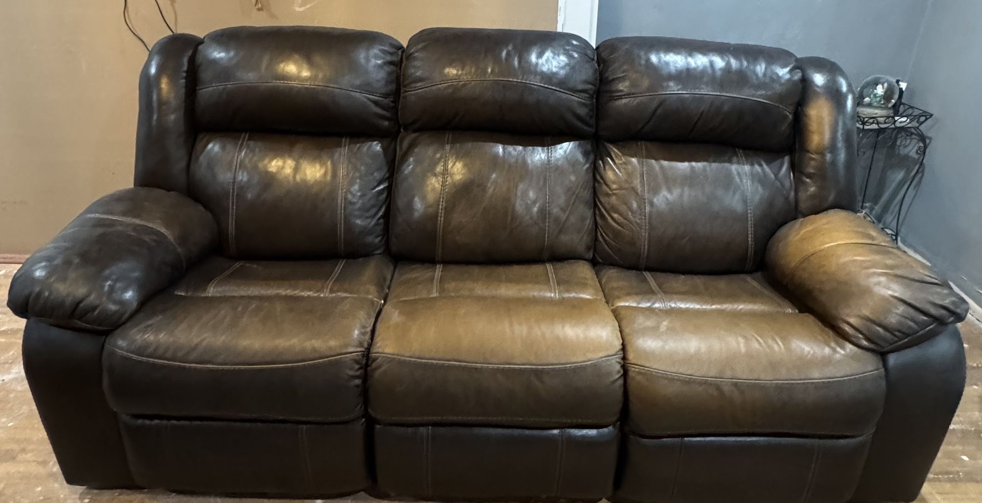 Leather Recliner Couch