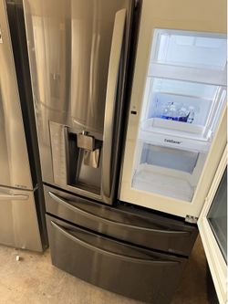 ⛩️🌄LG refrigerator black steel counter depth 🌄⛩️