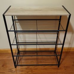 4-Tier Wire Shelf Shoe Rack. New, never used
