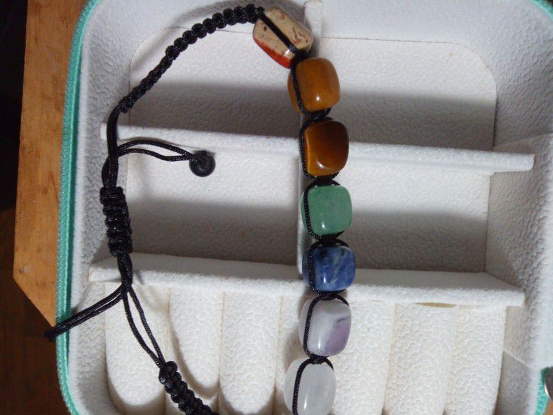 1 pc 7 Chakra Stone Yoga Bracelet - Natural Gemstone Energy Bracelet 