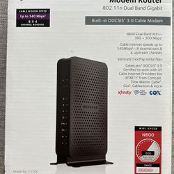 NetGear N600 WiFi Cable Modem Router