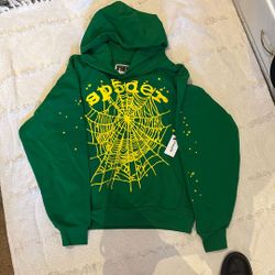 Yellow On Green Spider Hoodie