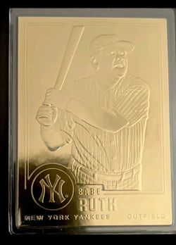 22 kt Babe Ruth card in a hard protective case. $10