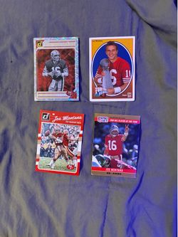 Vintage Joe Montana 49ers Football Card Lot (4 Cards) – Hall of Fame QB