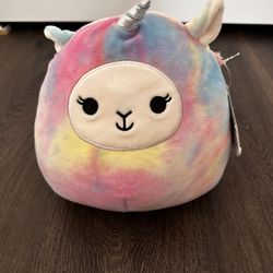 Squishmallow Kellytoy Lucy-May Rainbow Llamacorn 5” New Htf Limited