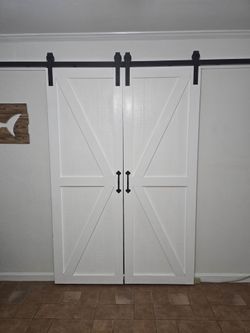 Double Sliding Barn Door Set (No Hardware included)