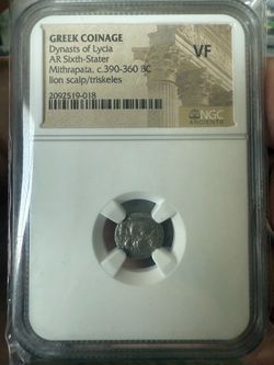 Dynasts of Lycia c390-360 Mithrapata AR Sixth Stater Greek NGC VF
