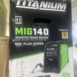Titanium TI-MIG140 Inverter Power Source Wire Feeder & Gun Package -NEW IN BOX!