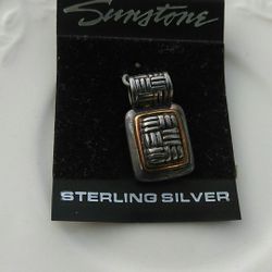 Sterling Silver & 18K Pendant