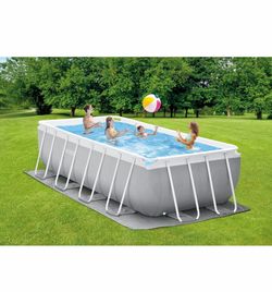 Prism Frame Rectangular Above Ground Pool Set, L 16' x W 8' x H 42" Brand New In Box