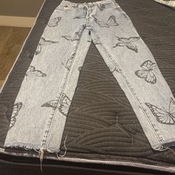 Pacsun Butterfly Jeans 