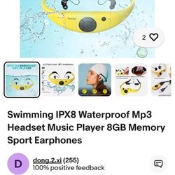 Waterproof Bluetooth Mp3 Headphones 