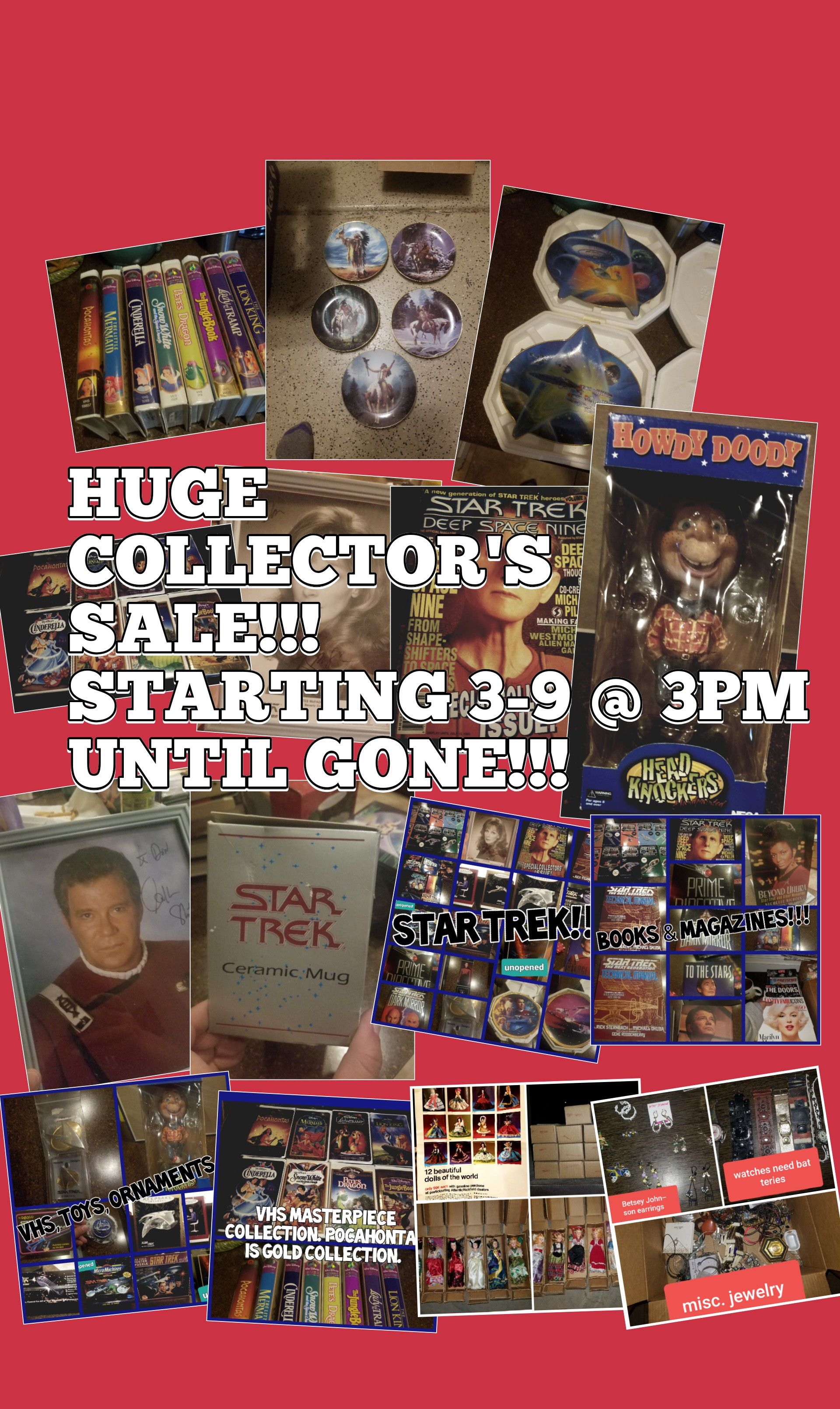 HUGE Collector's sale!!! Please read description below for details.