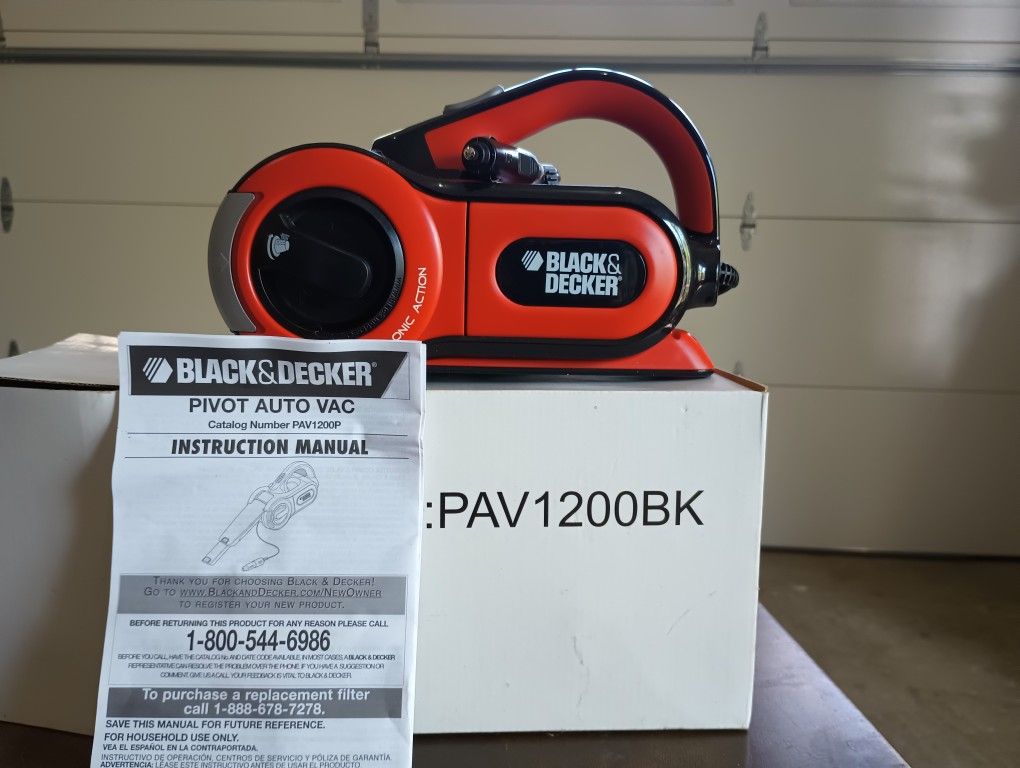 Black & Decker Pivot Auto Vac Model 1200Bk