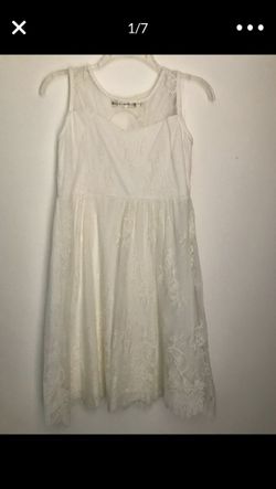 White lace dress girls size 14