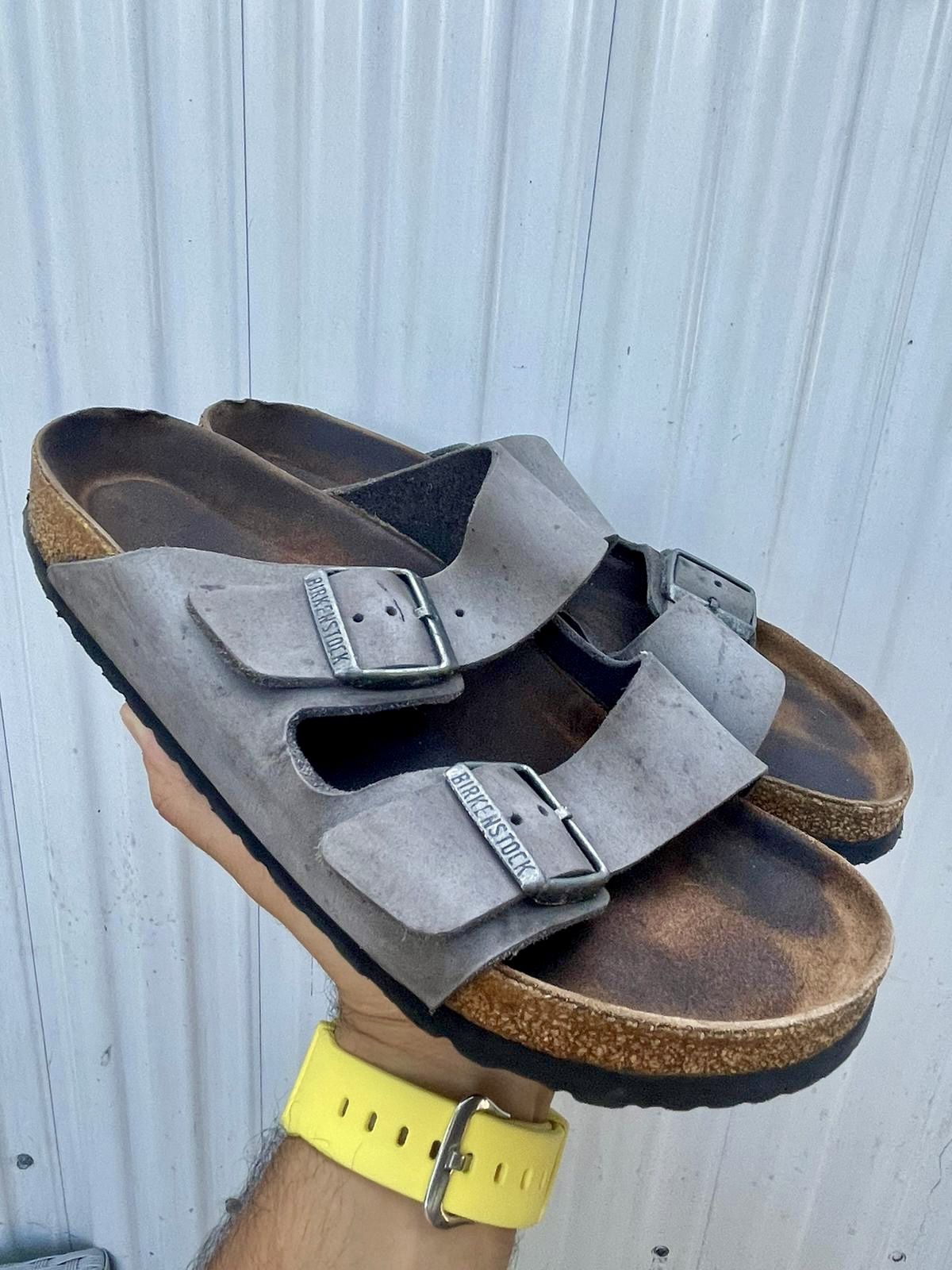 Birkenstock Original Men's Slides Size 8 - 8.5 Gray Grey Sandals