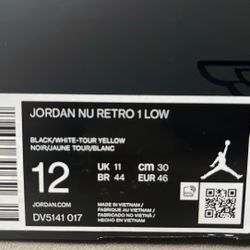 JORDAN NU RETRO 1 LOW 