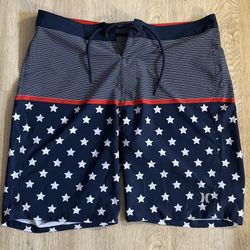 Hurley Men's Stars And Stripes 19" Board Shorts