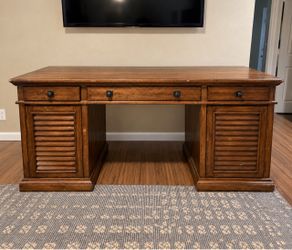 Solid Wood Executive-Style Desk