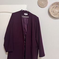 💜 Purple Calvin Klein Long Blazer 💜