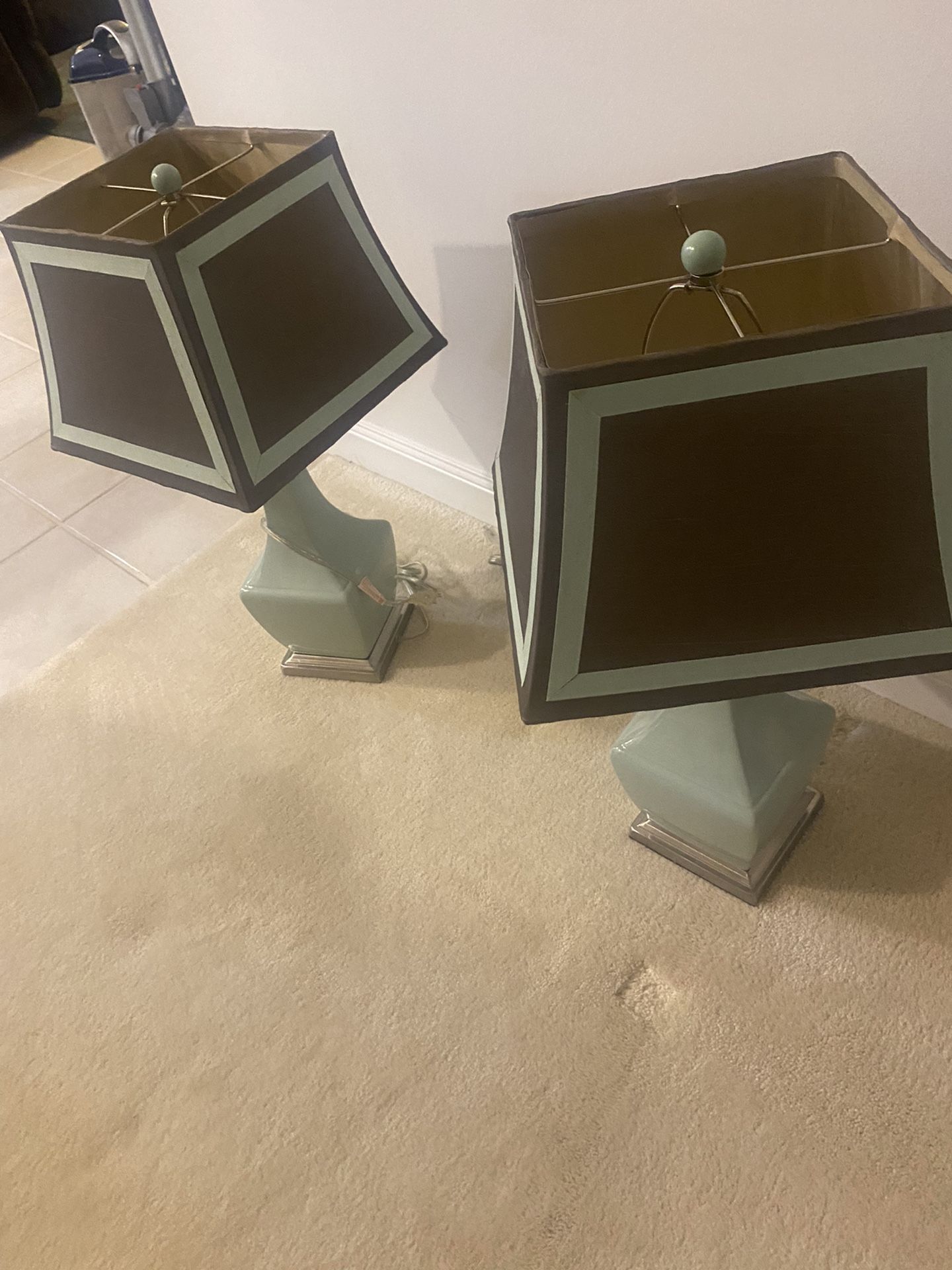 Matching Vintage Ceramic Lamps 