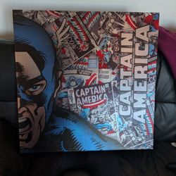 Captain America Metallic Canvas Art - Marvel Avengers Steve Rogers