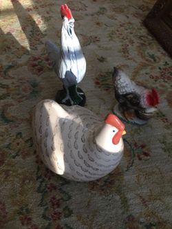 Ceramic chickens