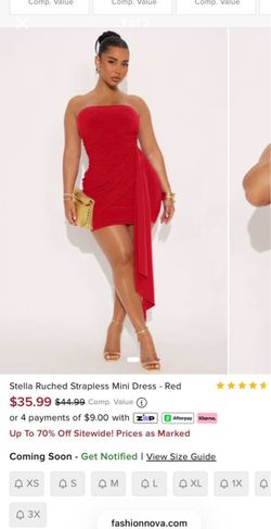 Fashion Nova Red Tube Dress size Small